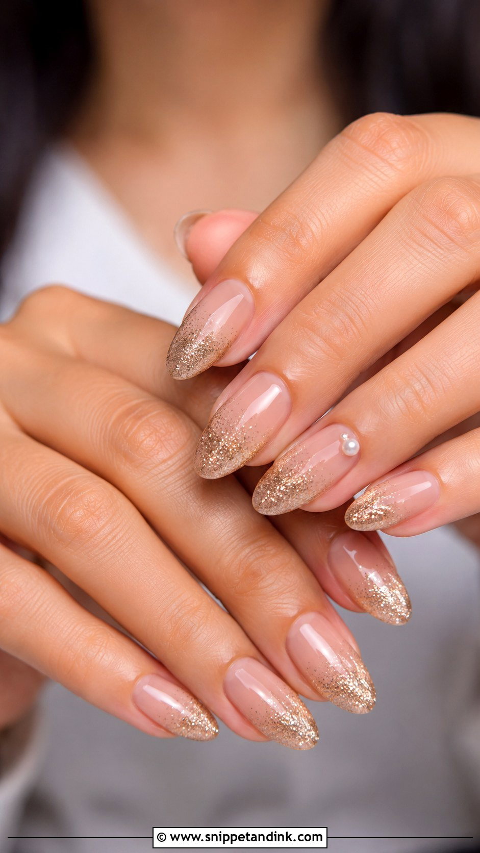 Gold Foil Indian Bridal Nails - Snippet and Ink - 20 Indian Golden Bridal Nail Art Ideas