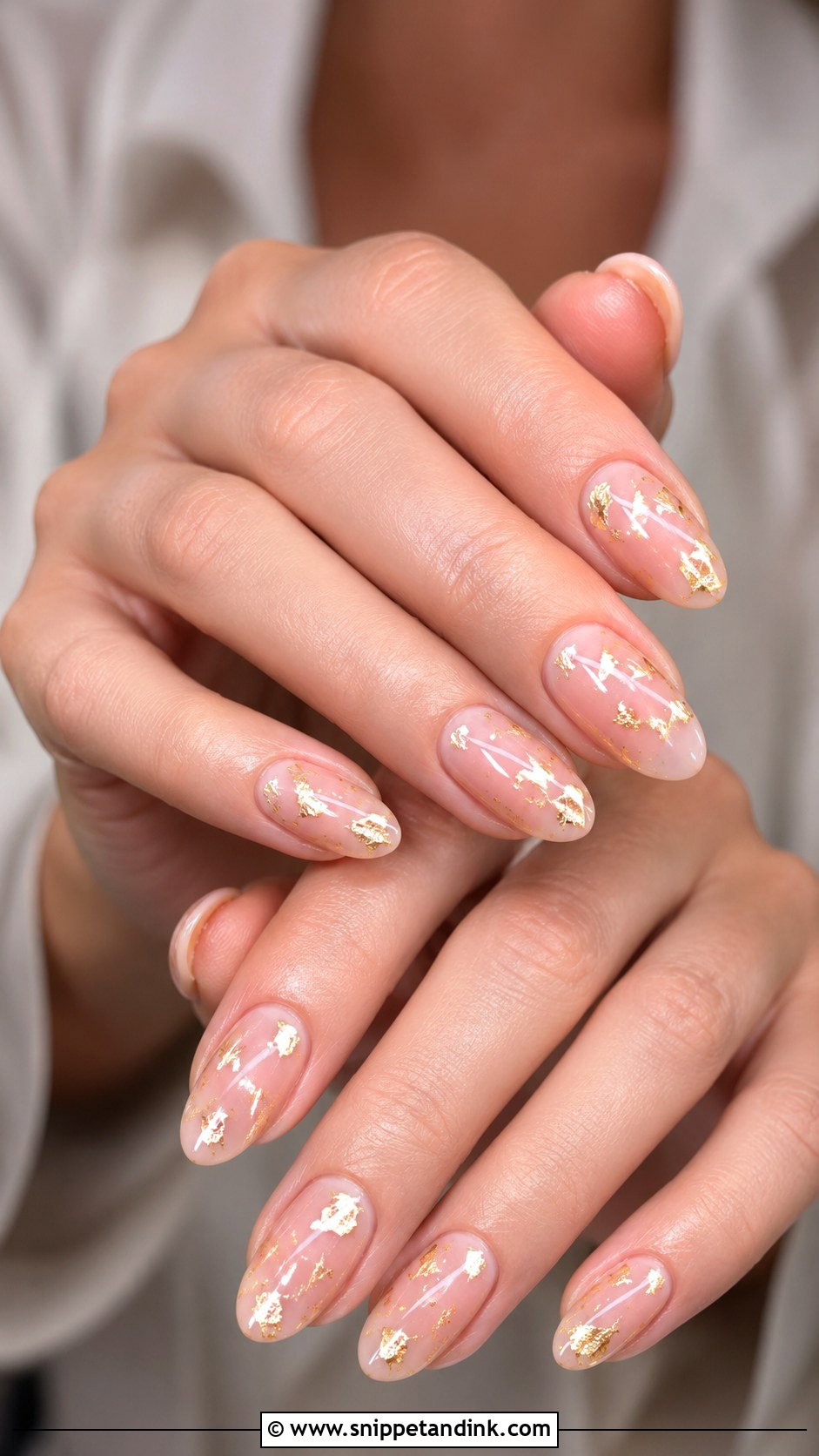 Gold Foil Marriage Nails - Snippet and Ink - 30 Marriage Nails