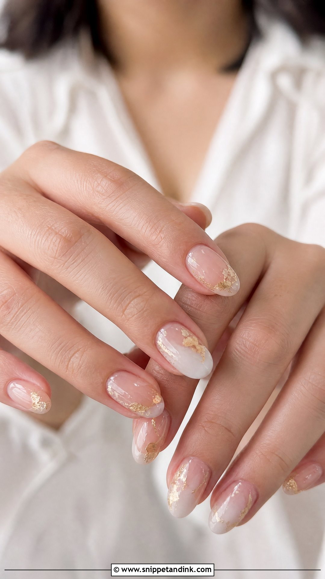 Gold Foil Spring Wedding Nails - Snippet and Ink - 25 Spring Wedding Nails