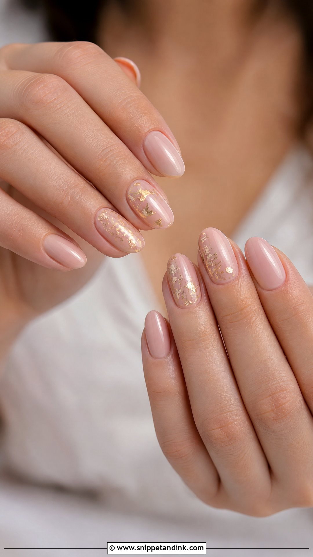 Gold Foil Wedding Nails - Snippet and Ink - 25 Wedding Party Nails