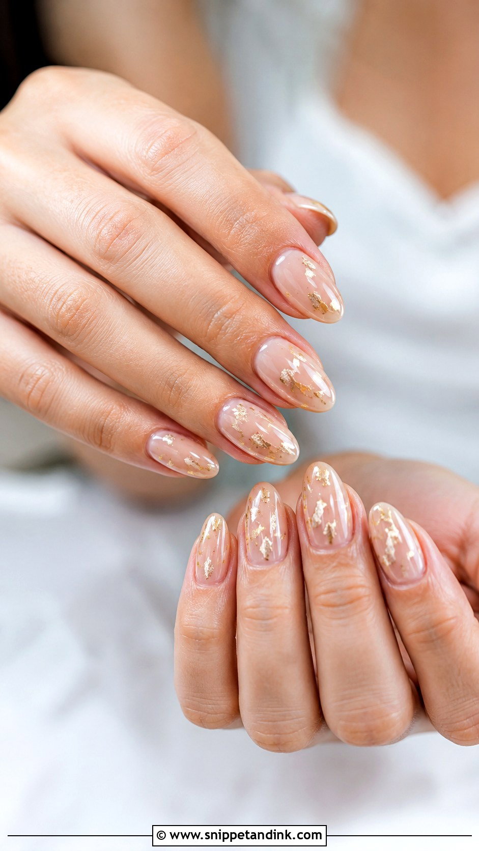 Gold Foil Wedding Nails And Toes - Snippet and Ink - 20 Wedding Nails and Toes