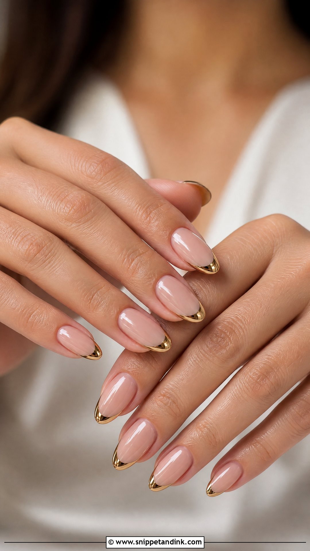 Gold French Engagement Nails - Snippet and Ink - 35 Engagement Nails