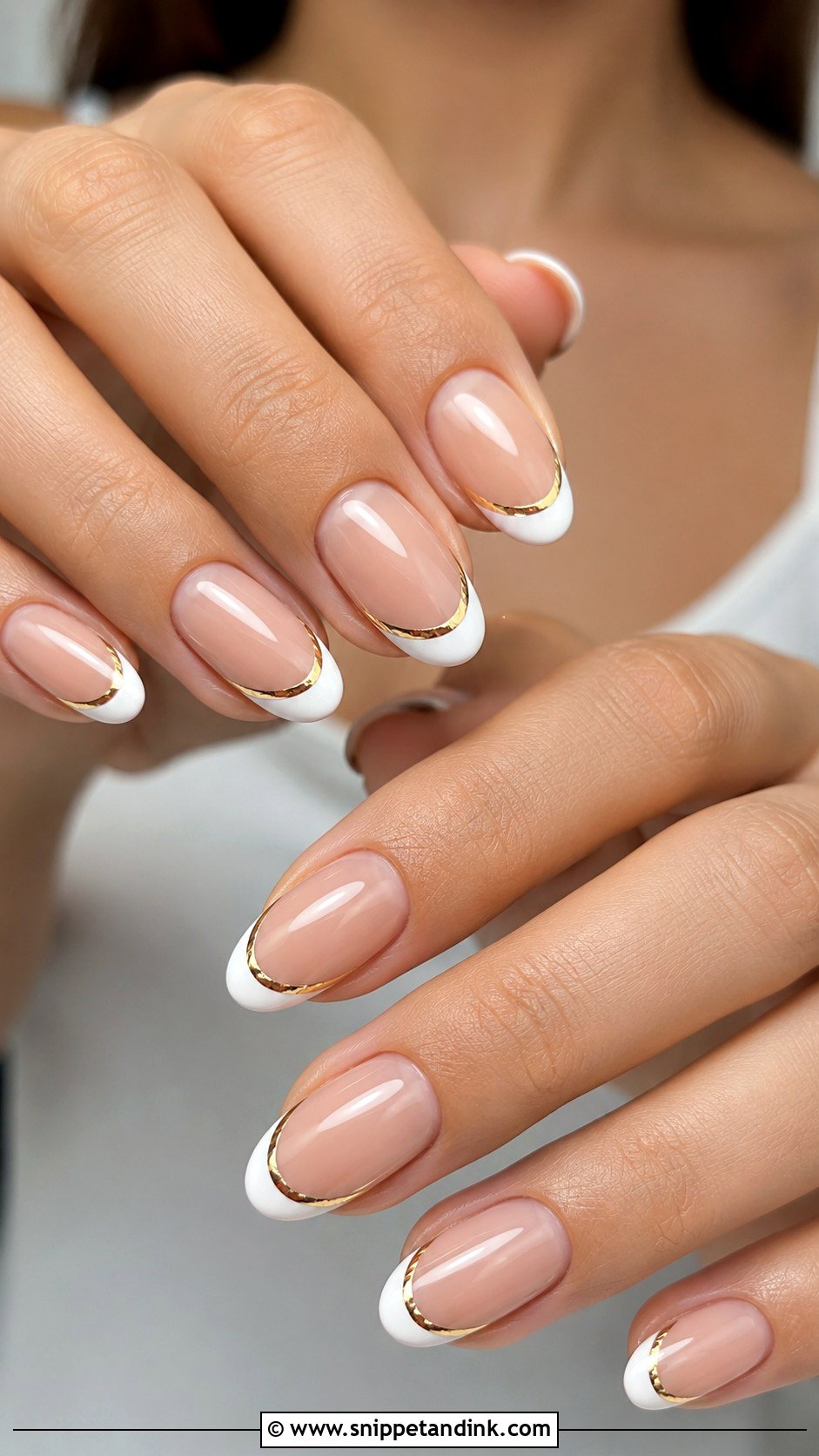 Gold French Manicure Wedding Nails - Snippet and Ink - 20 French Manicure Wedding Nails