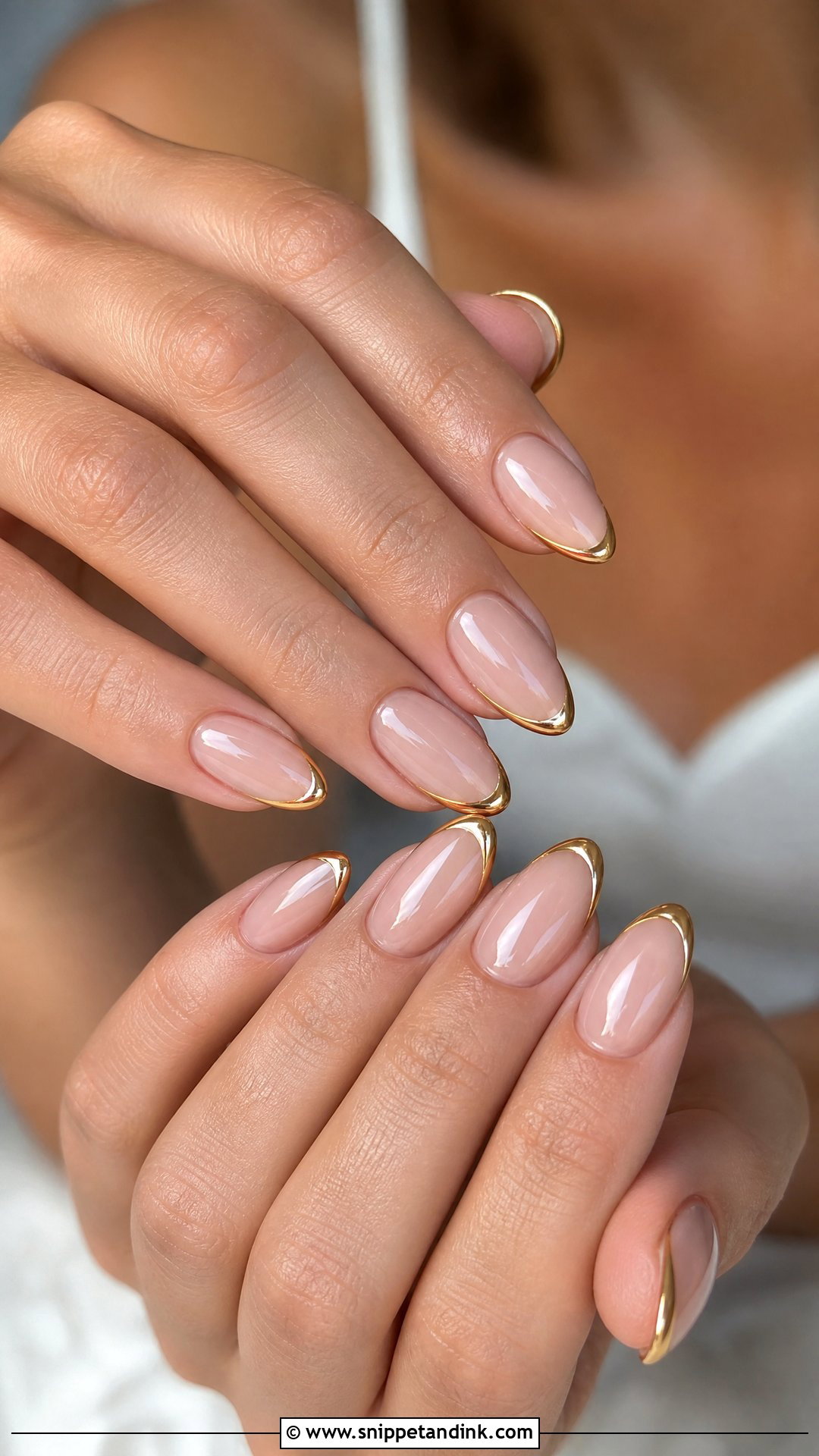 Gold French Tip Wedding Nails - Snippet and Ink - 25 French Tip Wedding Nails for Bride
