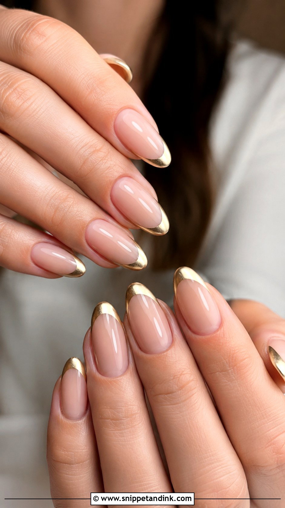 Gold French Tip Wedding Nails - Snippet and Ink - 20 Gold Wedding Nails for Bride