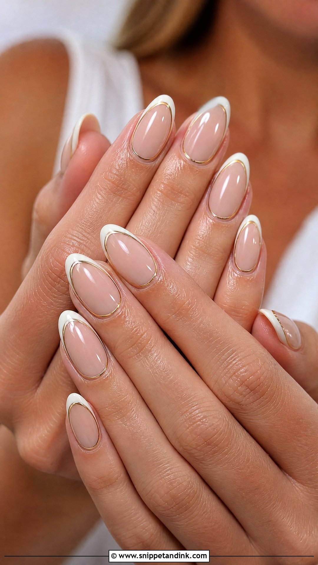 Gold French Wedding Nails - Snippet and Ink - 25 French Wedding Nails