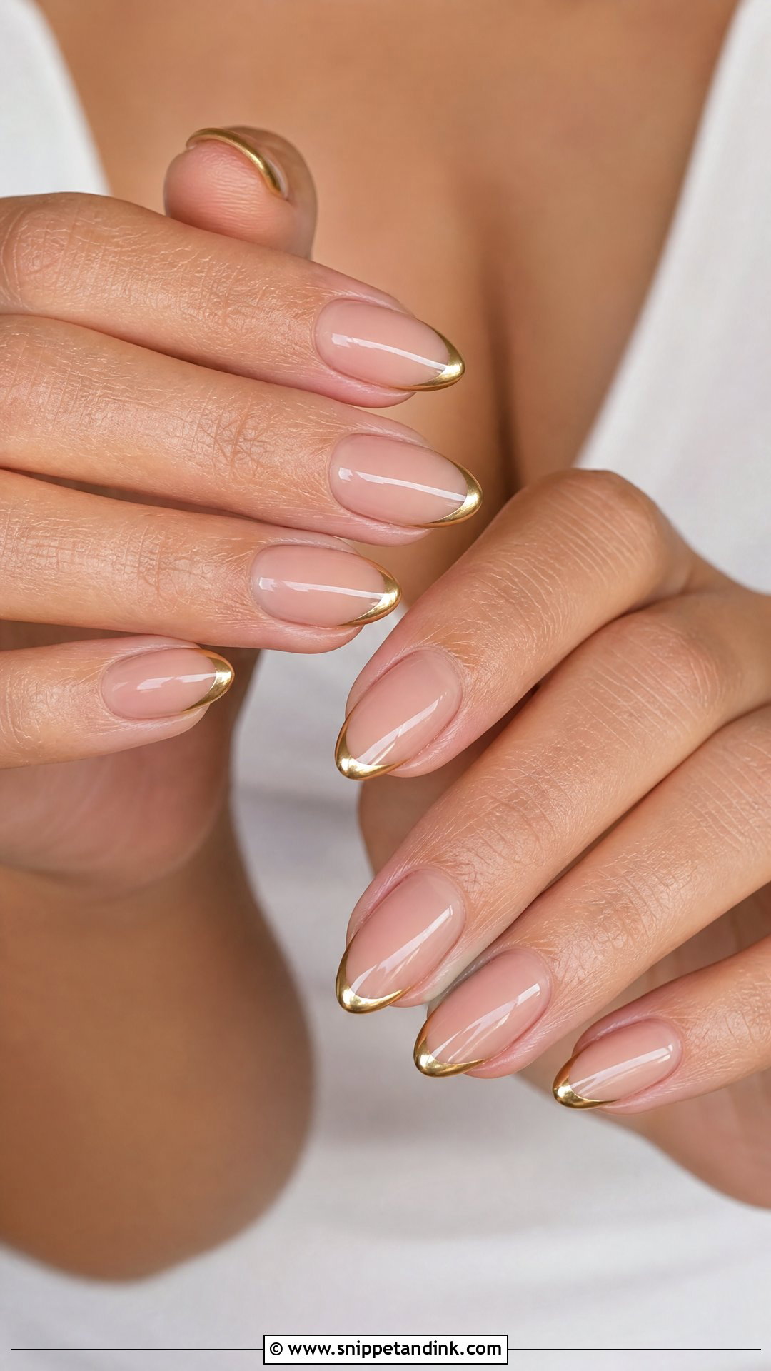 Gold French Wedding Nails - Snippet and Ink - 25 Nail Ideas for Wedding