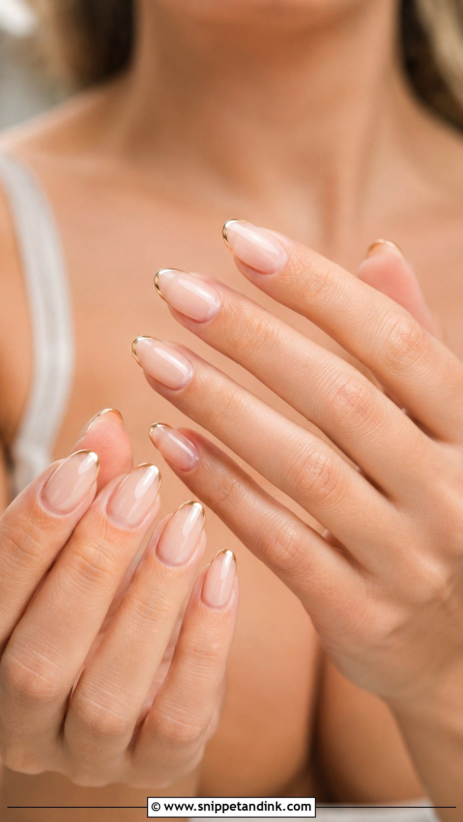 Gold French Wedding Nails - Snippet and Ink - 20 Elegant Nails for Wedding