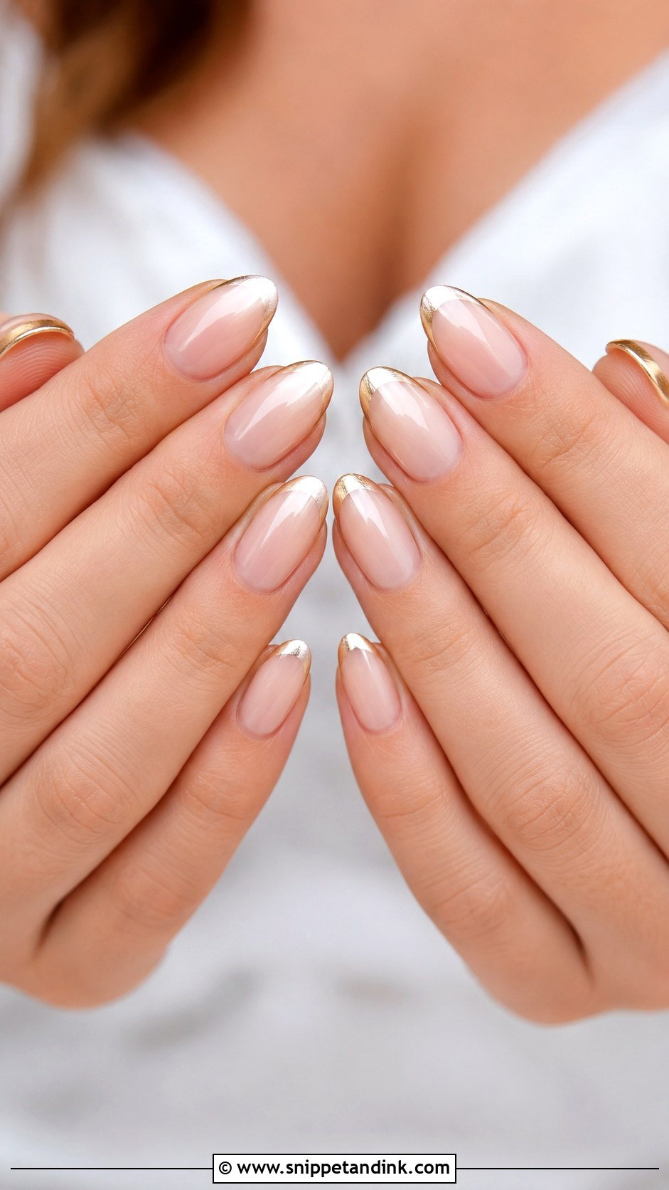Gold French Wedding Nails - Snippet and Ink - 20 French Nails for Wedding