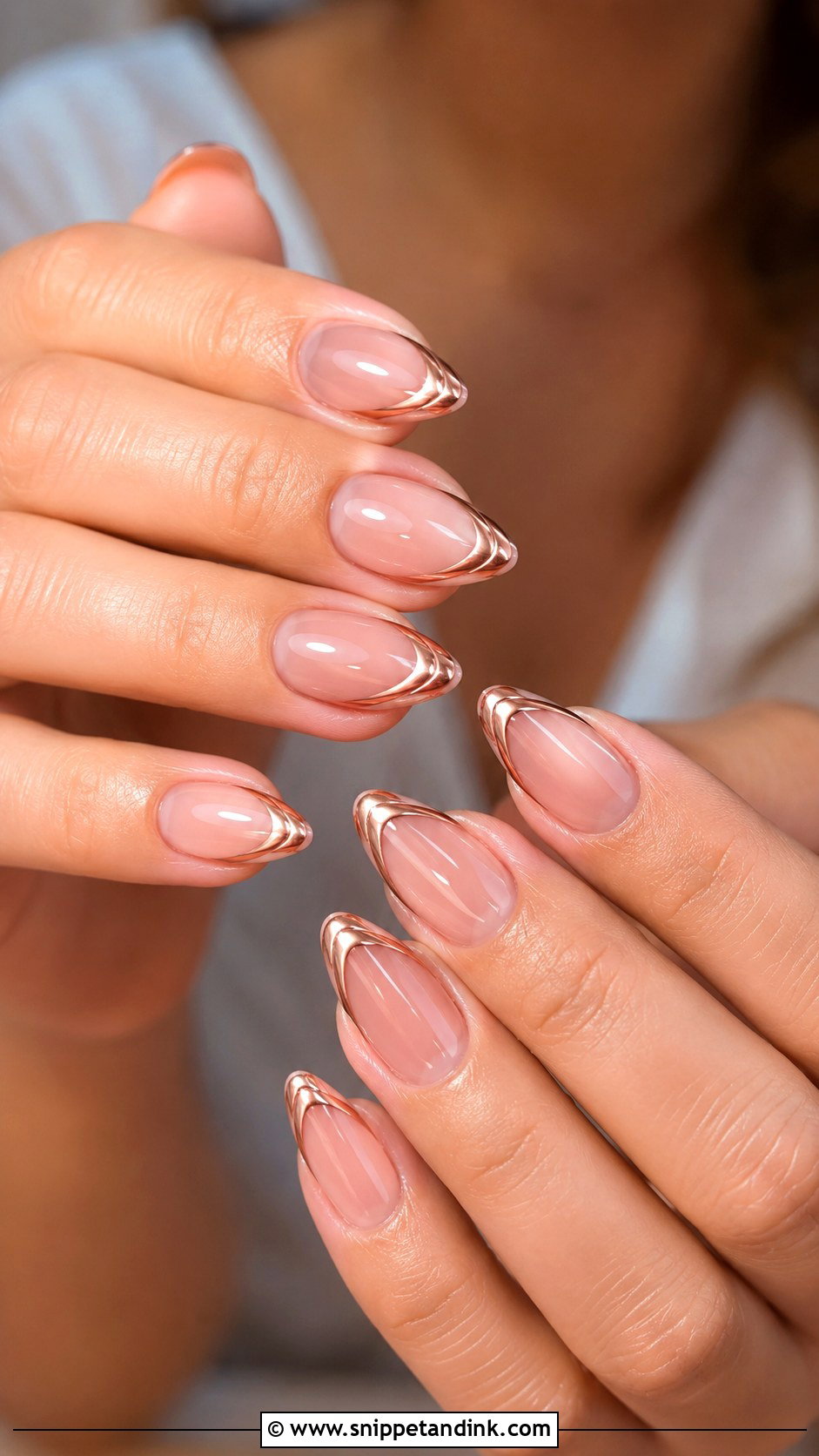 Gold French Wedding Nails - Snippet and Ink - 20 Wedding Nail Ideas 2025