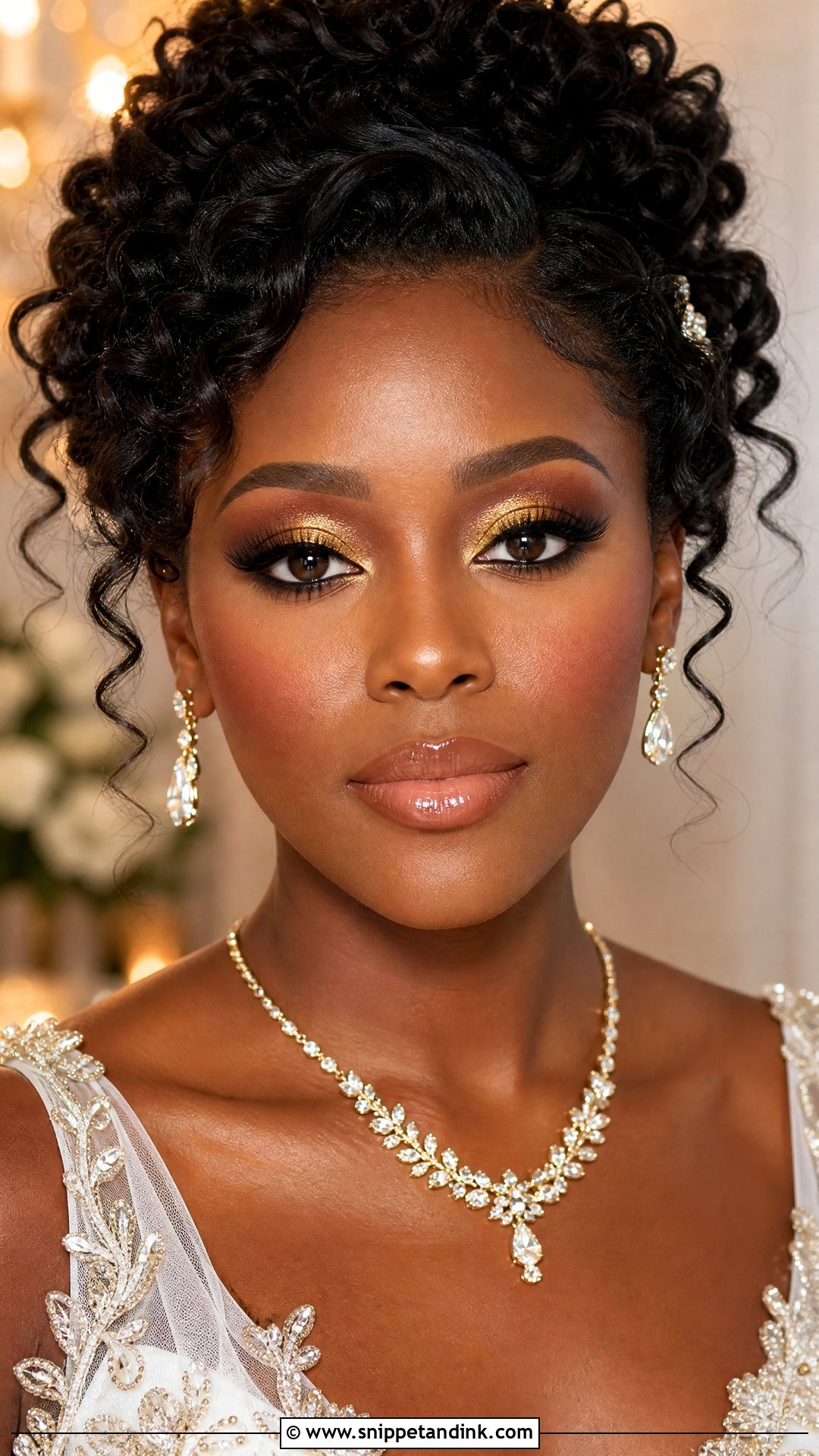 Gold Glam Bridal Makeup - Snippet and Ink - 20 Glam Bridal Makeup Looks
