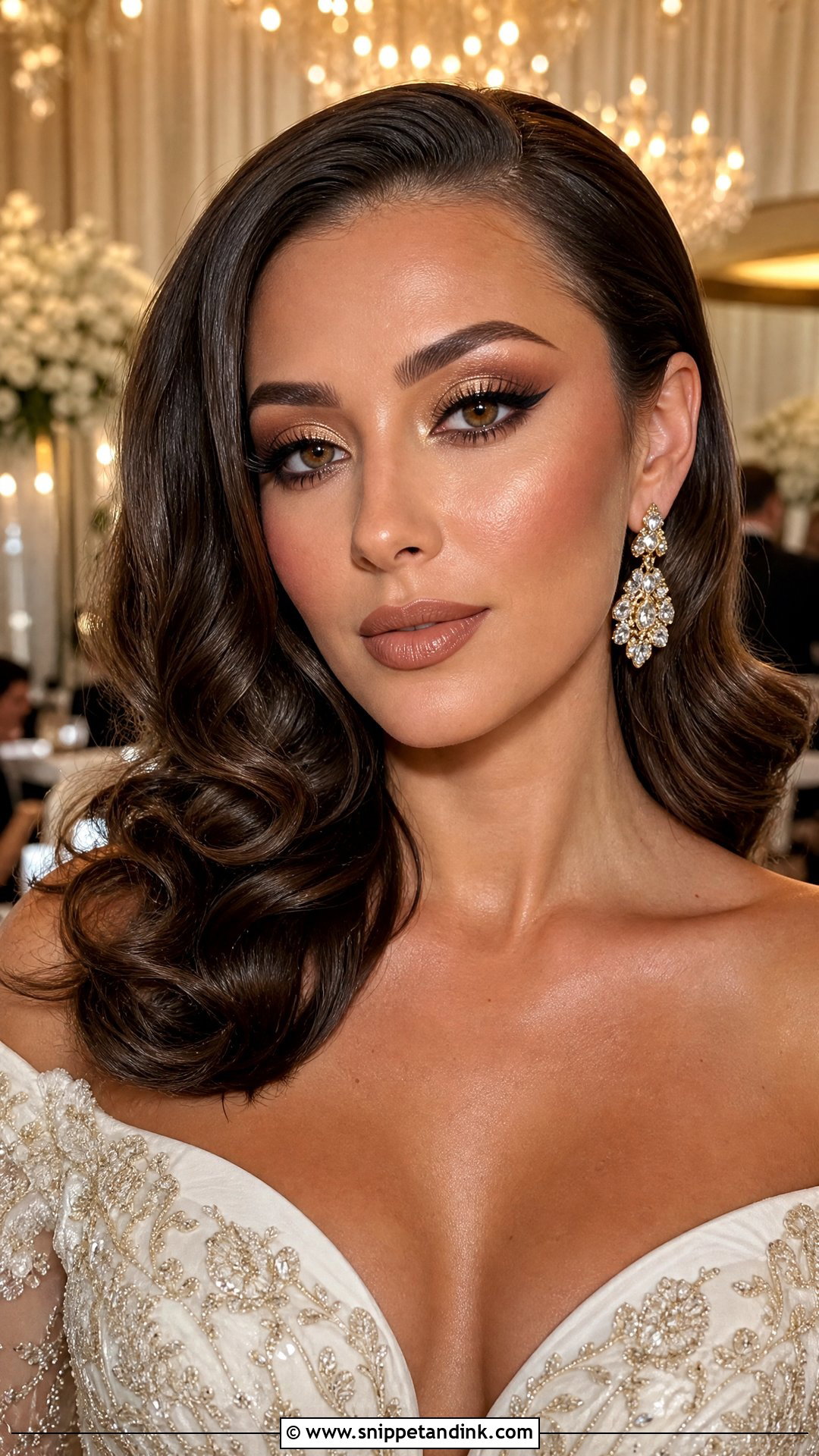 Gold Glam Wedding Makeup - Snippet and Ink - 20 Gold Wedding Makeup Ideas