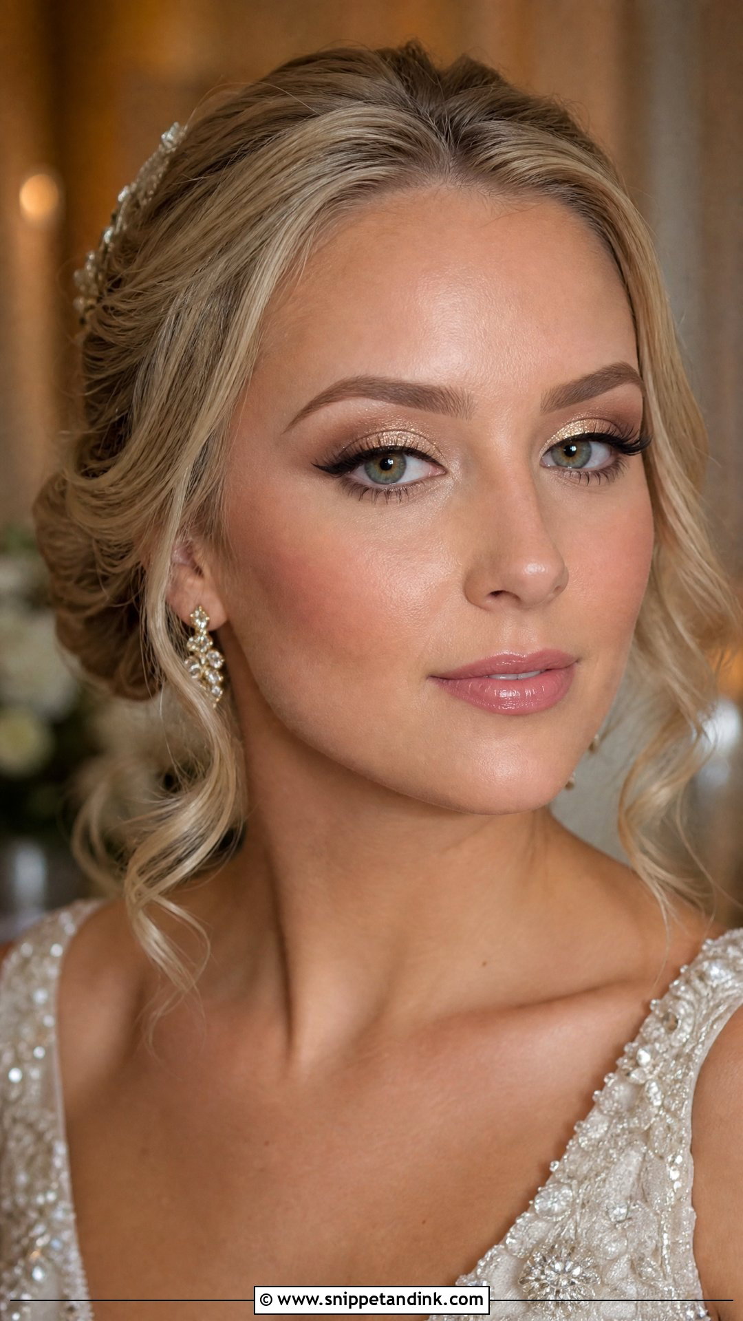 Gold Glitter Bridal Makeup - Snippet and Ink - 20 Gold Bridal Makeup Ideas