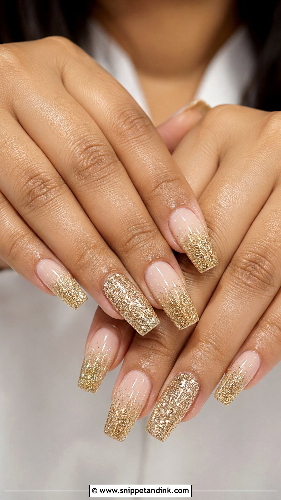 Gold Glitter Bridal Nails For Indian Wedding - Snippet and Ink - 30 Bridal Nails Wedding Indian
