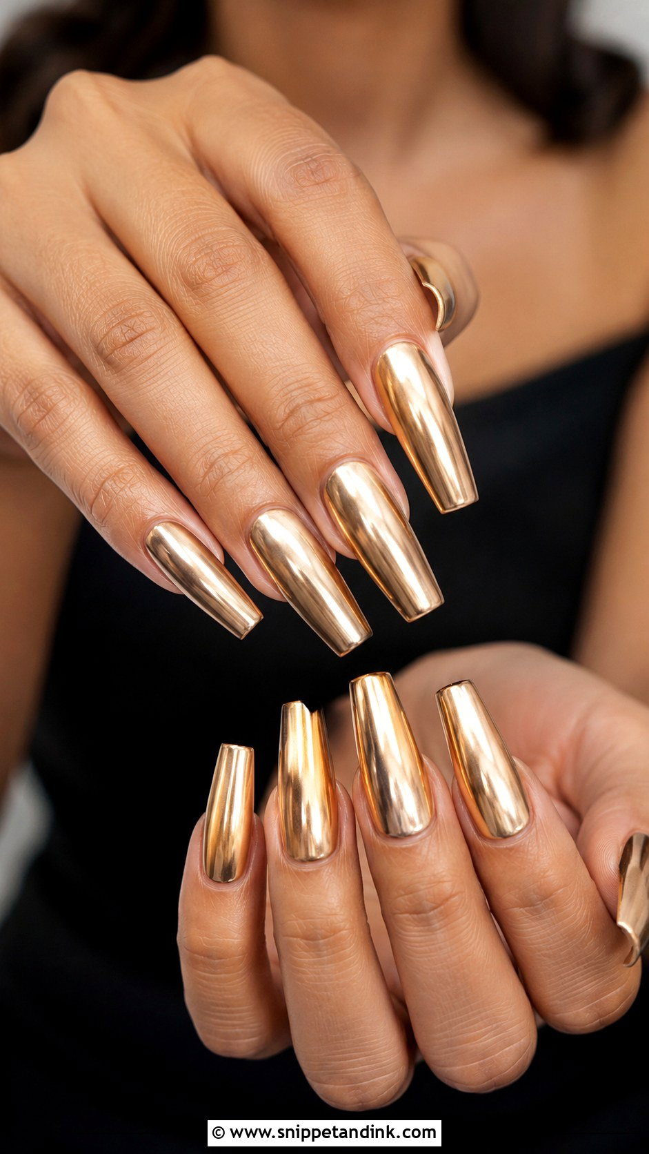 Gold Glitter Ombre Indian Bridal Nails - Snippet and Ink - 20 Indian Golden Bridal Nail Art Ideas
