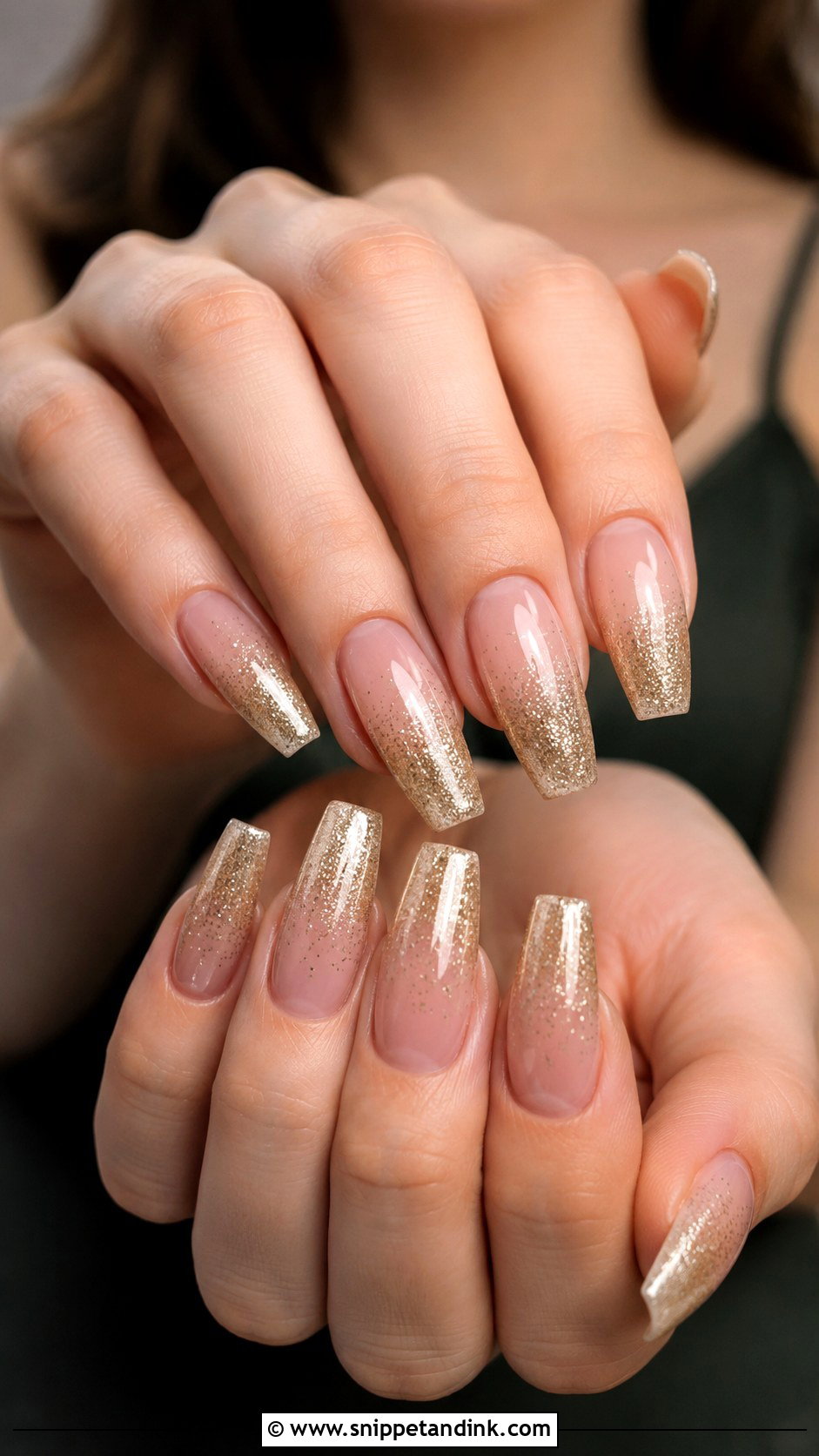 Gold Glitter Ombre Wedding Nails - Snippet and Ink - 20 Wedding Nails with Gold