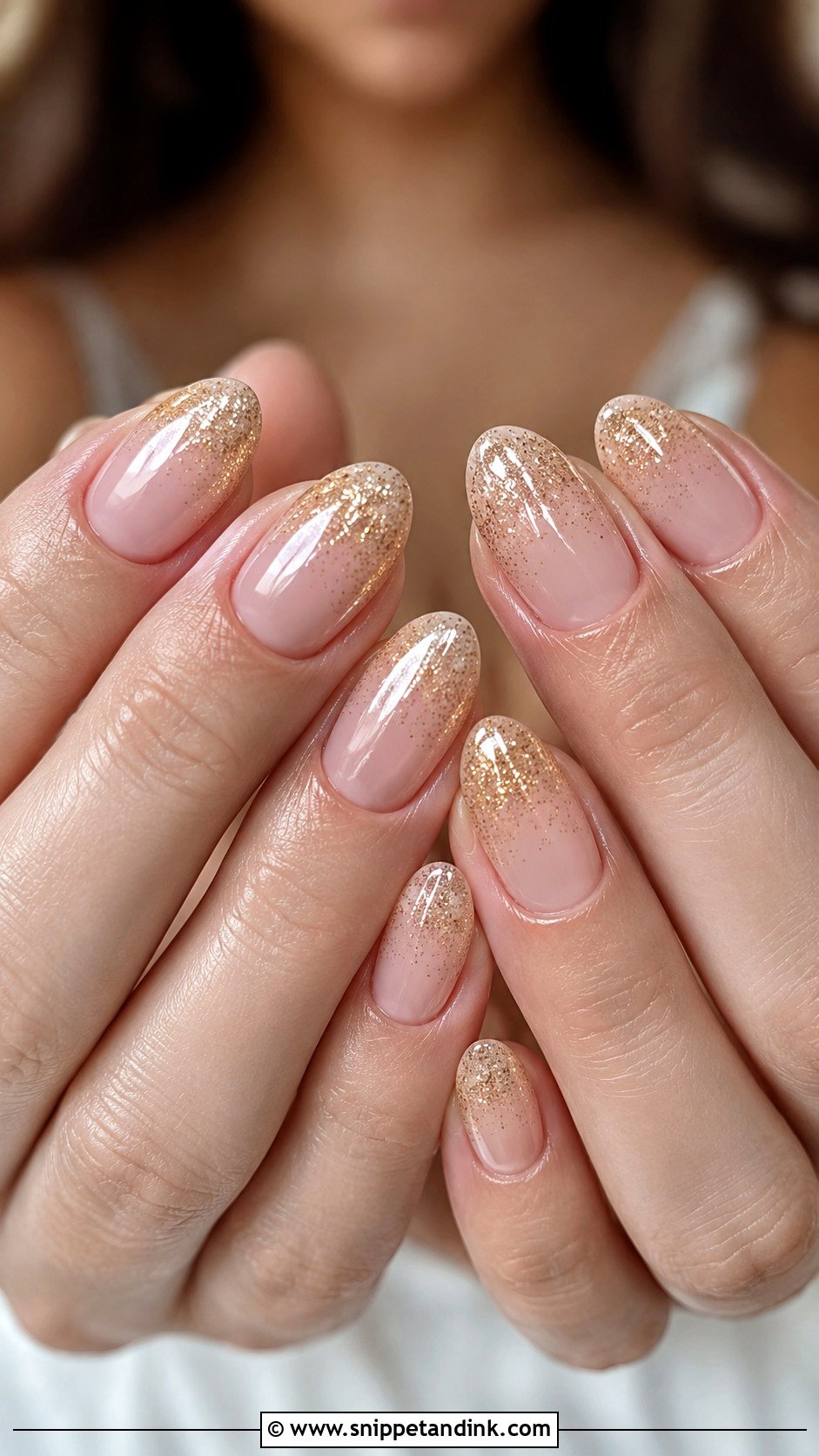 Gold Glitter Ombre Wedding Nails - Snippet and Ink - 20 Gold Wedding Nails for Bride