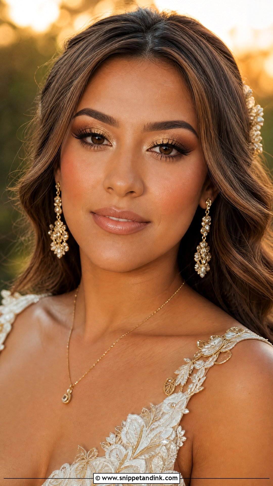 Gold Glitter Wedding Makeup - Snippet and Ink - 20 Wedding Makeup Glitter Ideas