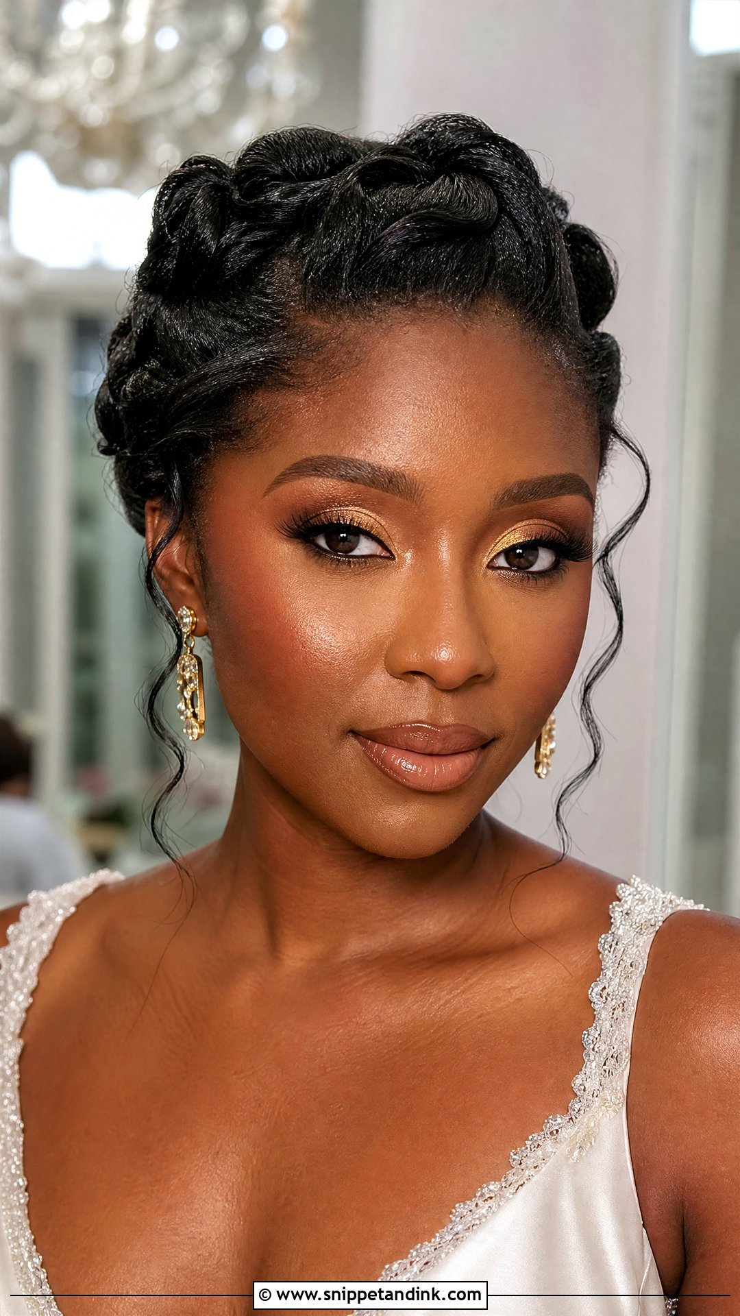 Gold Glow Black Bridal Makeup - Snippet and Ink - 20 Black Bridal Makeup Dark Skin Natural Looks