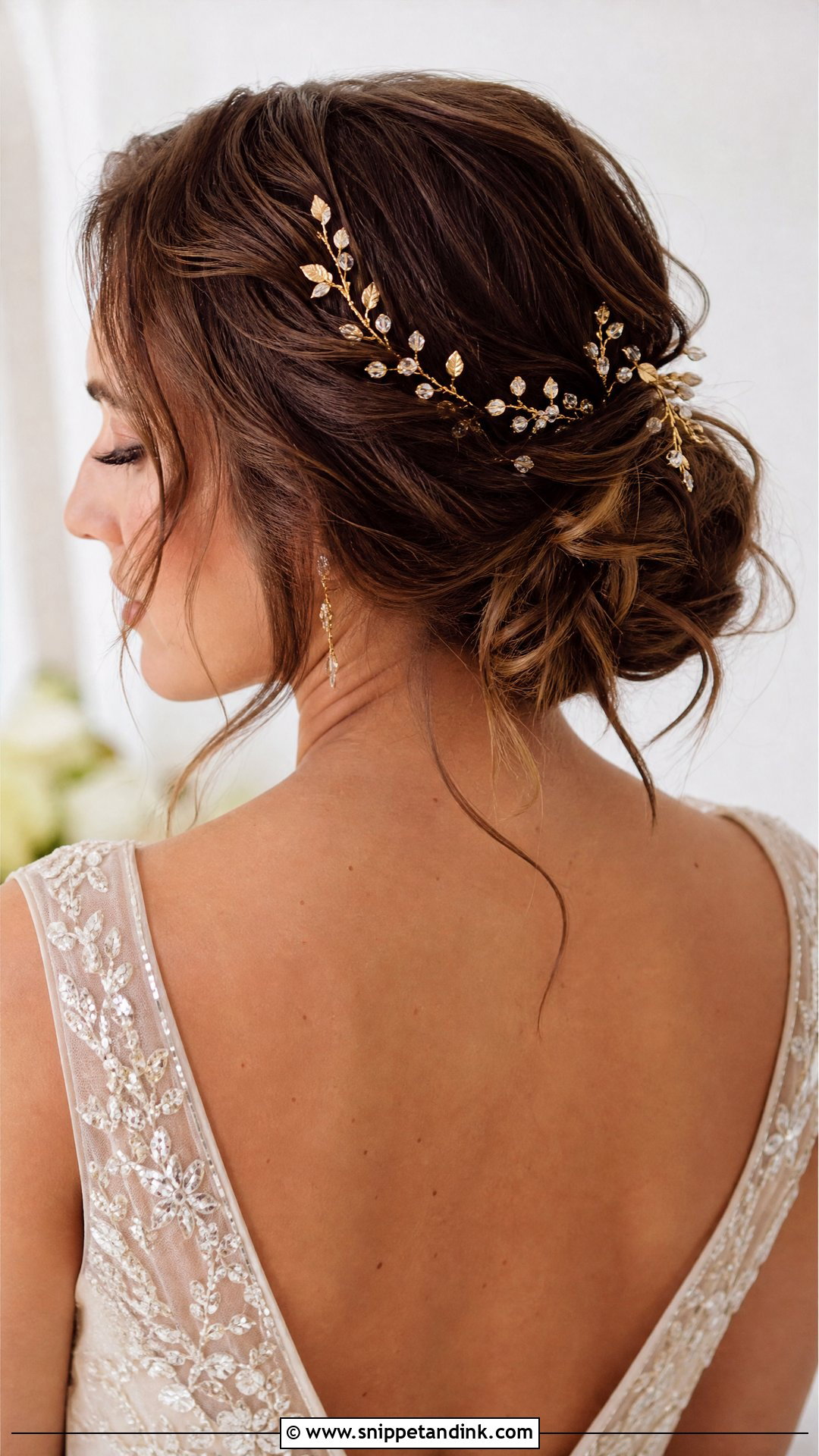 Gold Hair Pins for a Warm Bridal Glow - Snippet and Ink - 20 Wedding Hair Pins