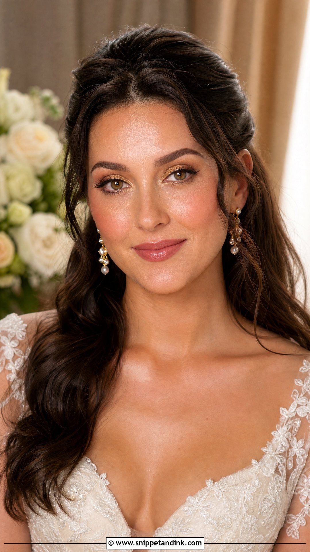 Gold Halo Eye Bridal Makeup - Snippet and Ink - 20 Gold Wedding Makeup Brides