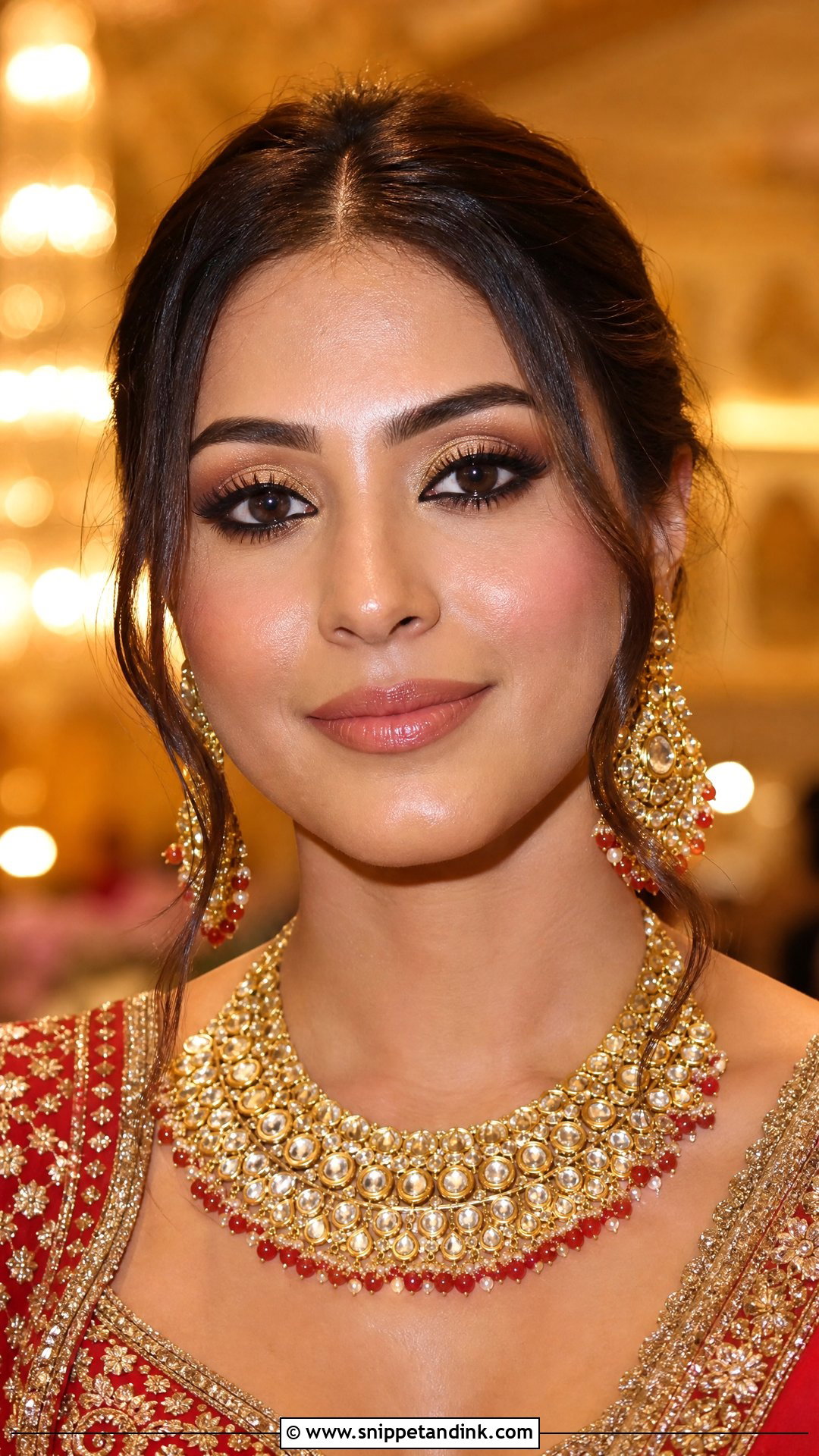 Gold Indian Wedding Eye Makeup - Snippet and Ink - 20 Indian Wedding Eye Makeup Ideas