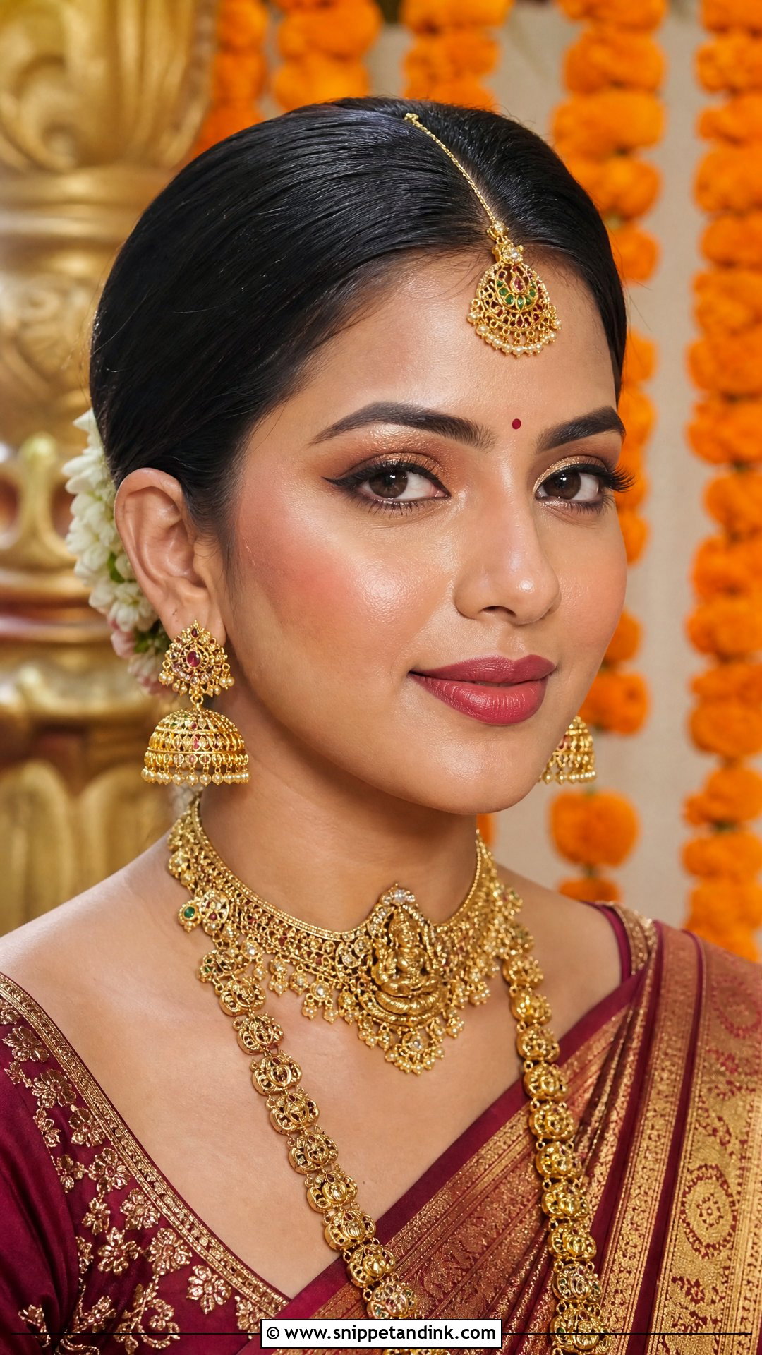 Gold Indian Wedding Makeup - Snippet and Ink - 20 Natural Indian Wedding Makeup Ideas