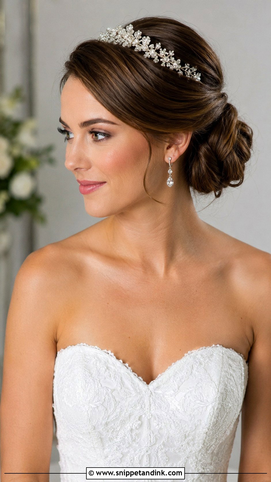Gold Leaf Bride Hair Pins With Textured Updo - Snippet and Ink - 20 Bride Hair Jewelry Ideas