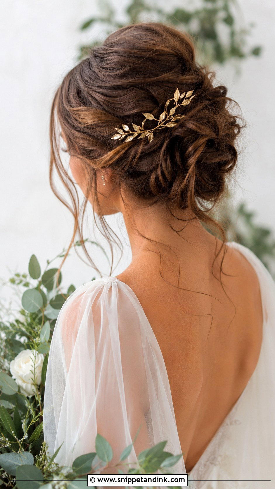 Gold Leaf Hair Clip - Snippet and Ink - 20 Bridal Hair Clips Ideas