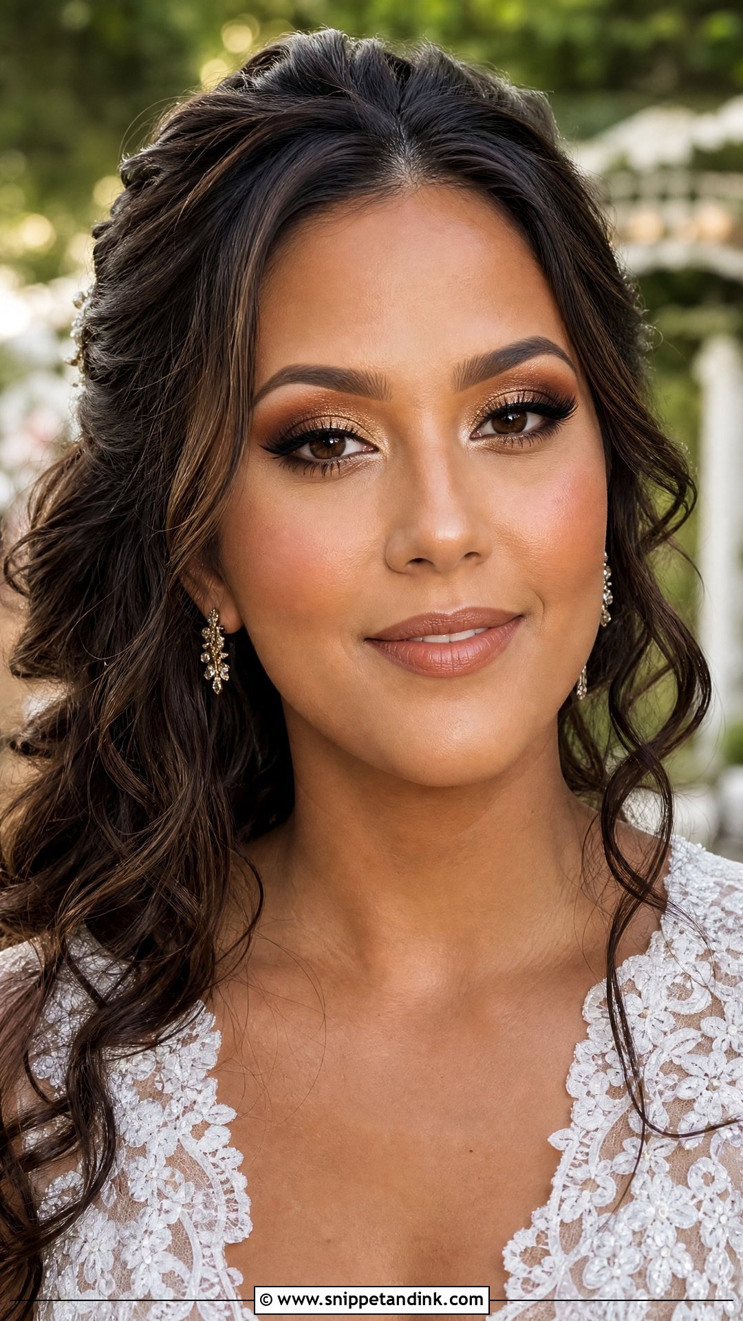Gold Makeup For Brown Eyes Wedding - Snippet and Ink - 20 Golden Wedding Makeup Ideas