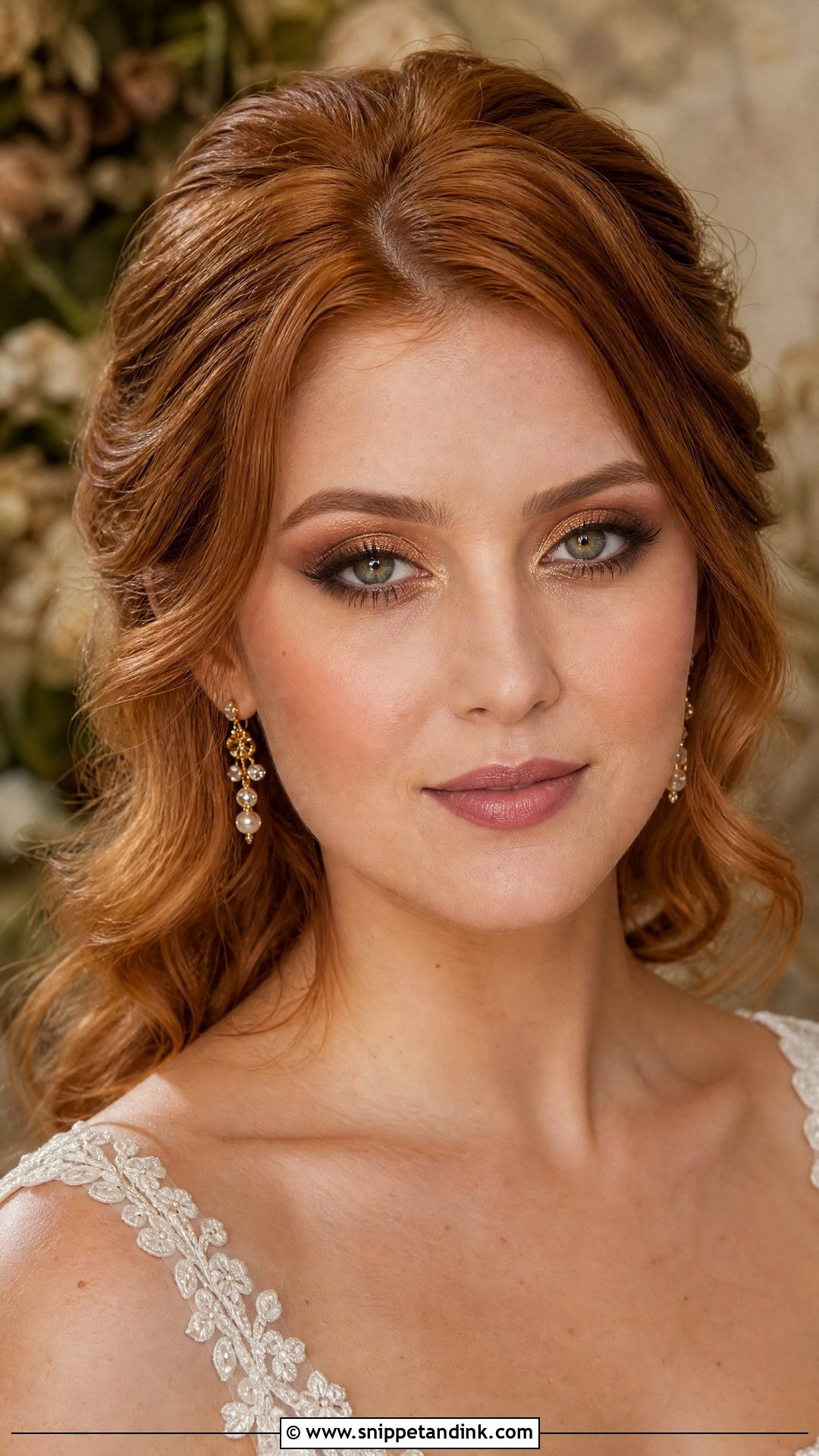 Gold Makeup For Green Eyes Wedding - Snippet and Ink - 20 Golden Wedding Makeup Ideas