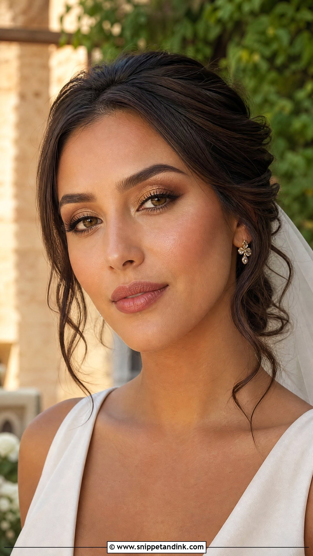 Gold Makeup For Olive Skin Wedding - Snippet and Ink - 20 Golden Wedding Makeup Ideas