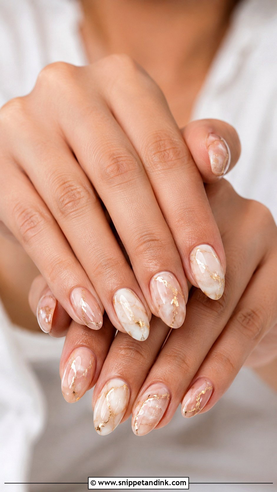 Gold Marble Wedding Nails - Snippet and Ink - 20 Wedding Nails with Gold