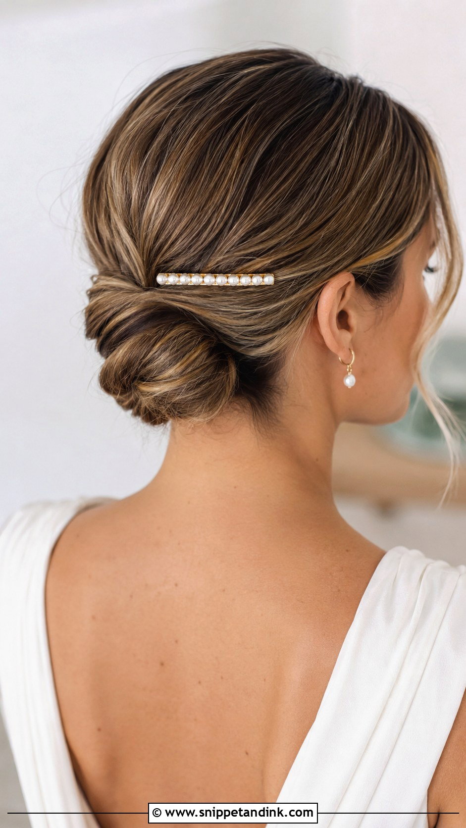 Gold Minimalist Pearl Clip - Snippet and Ink - 20 Bridal Hair Clip Ideas