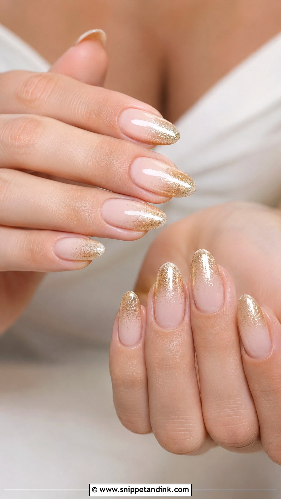Gold Ombre Wedding Nails - Snippet and Ink - 20 Ombre Wedding Nails Brides