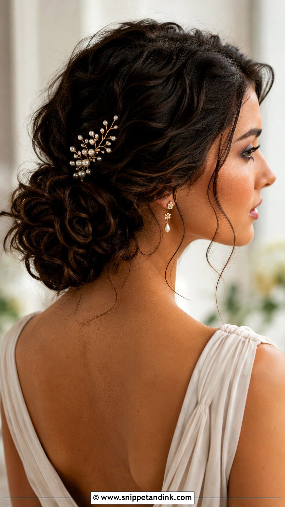 Gold Pearl Bridal Hair Comb - Snippet and Ink - 15 Pearl Bridal Hair Combs