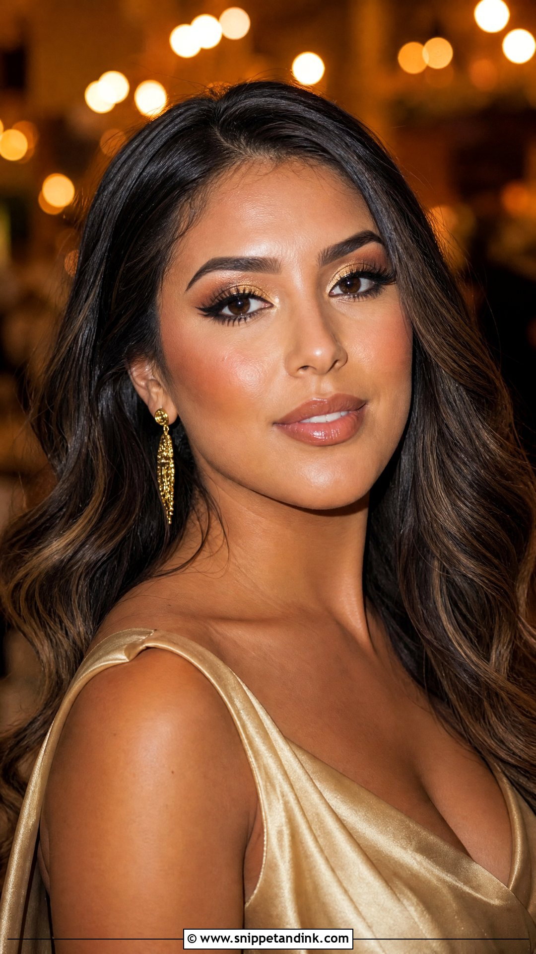 Gold Shimmer Night Wedding Makeup - Snippet and Ink - 20 Night Wedding Makeup Ideas