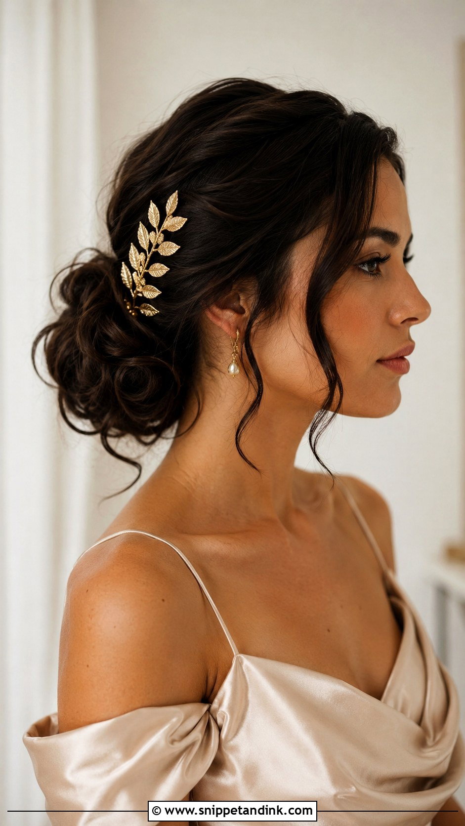 Gold Side Wedding Hair Clip - Snippet and Ink - 15 Side Wedding Hair Clips