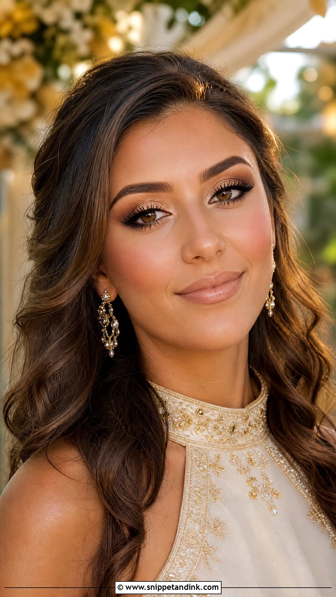 Gold Smokey Eye Wedding Makeup - Snippet and Ink - 20 Smokey Eye Wedding Makeup Ideas