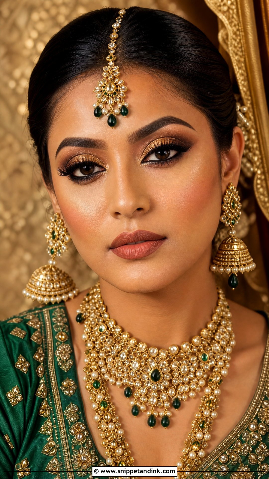 Gold Smokey Indian Bridal HD Makeup - Snippet and Ink - 25 Indian Bridal HD Makeup Looks