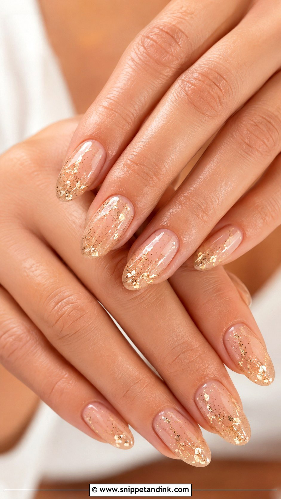 Gold Sparkle Bridal Nails - Snippet and Ink - 20 Sparkle Bridal Wedding Nails for Bride