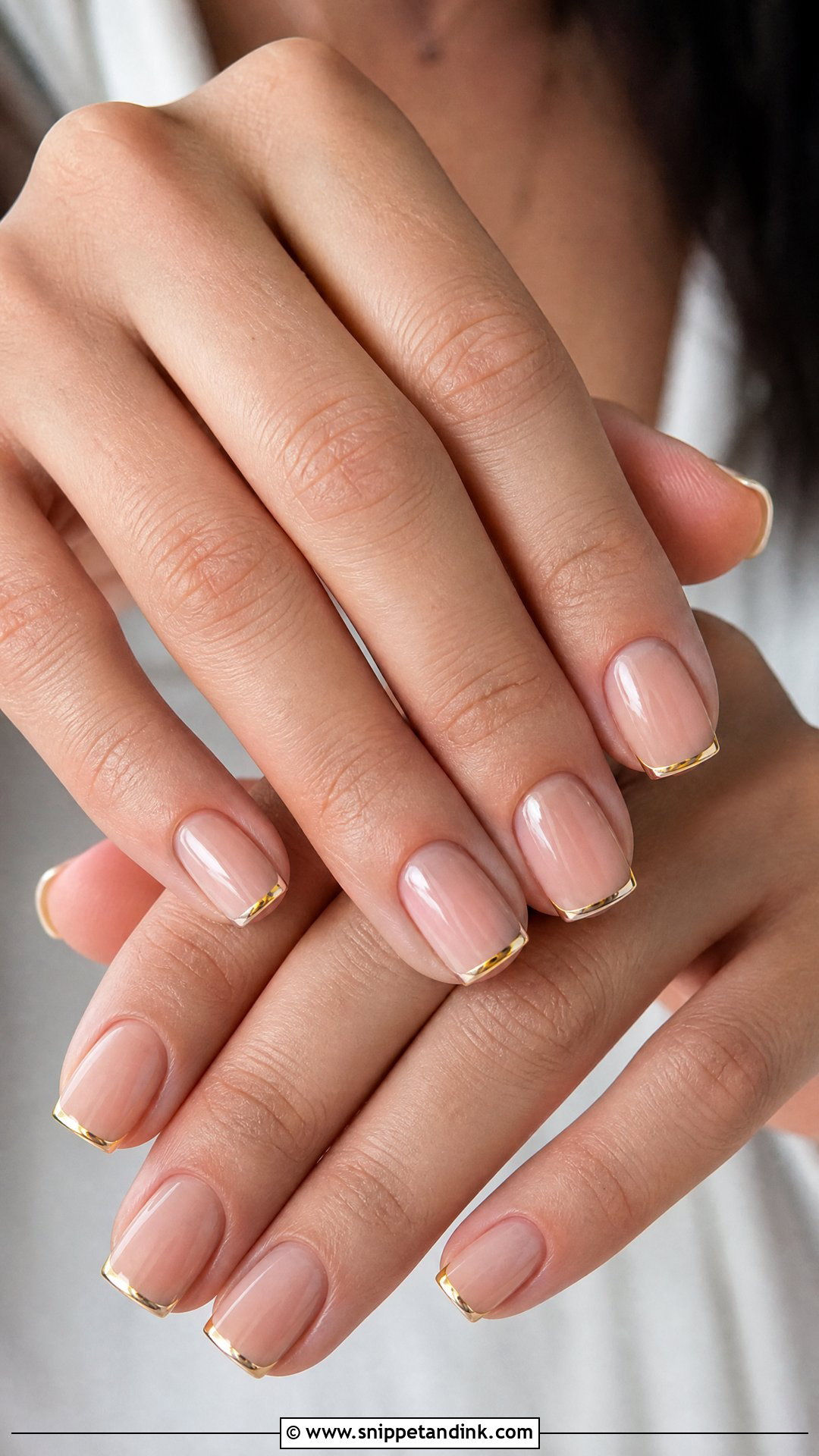 Gold Square Bride Nails - Snippet and Ink - 25 Elegant Gold Bride Wedding Nails