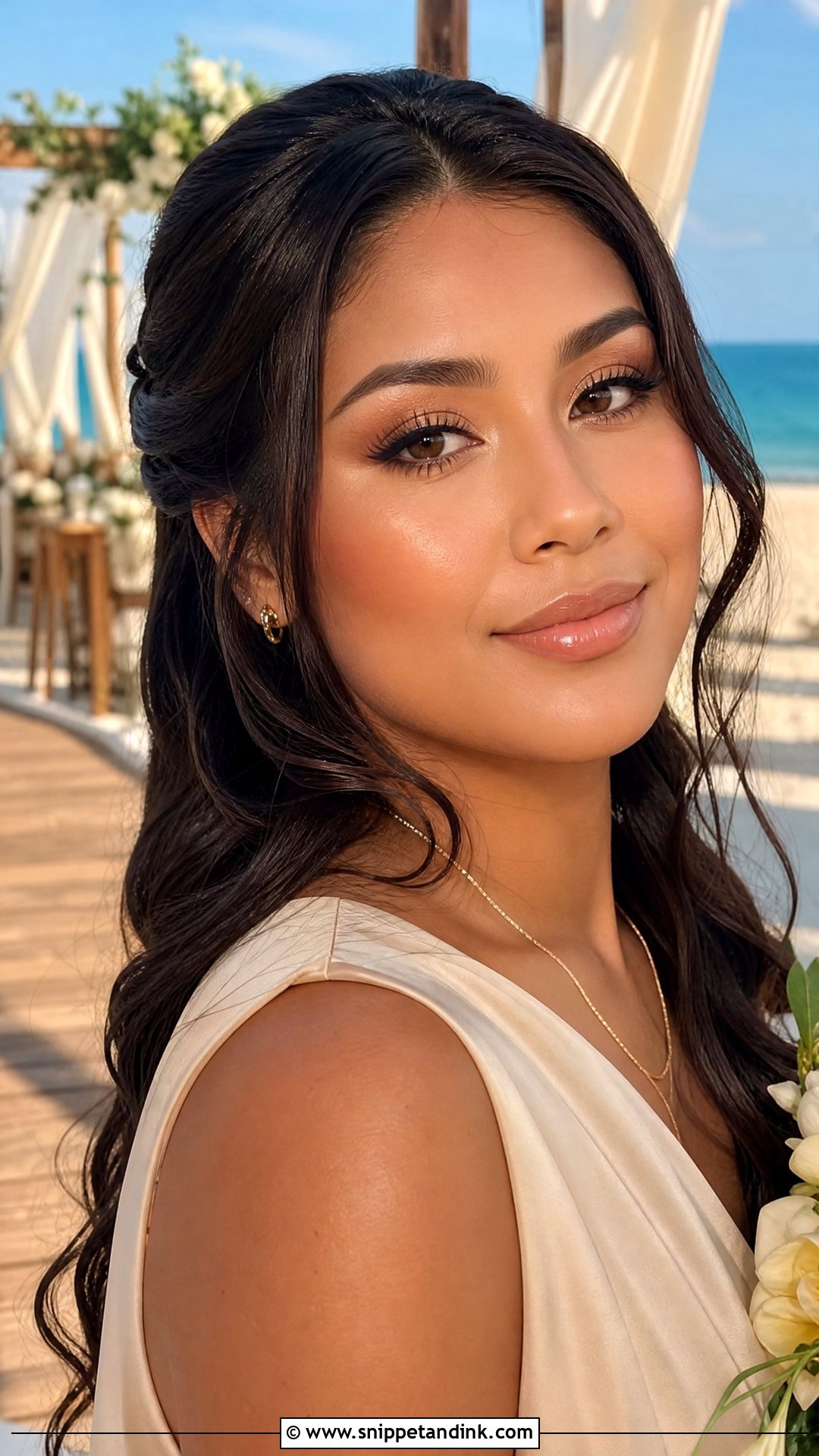 Gold Summer Wedding Makeup for Brown Eyes - Snippet and Ink - 20 Summer Wedding Makeup for Brown Eyes