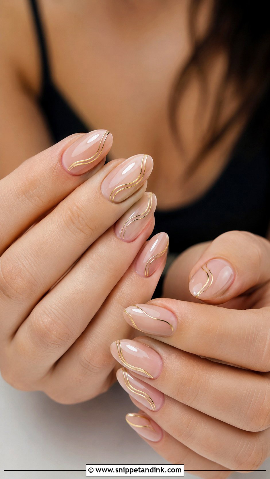 Gold Swirl Wedding Nails - Snippet and Ink - 20 Wedding Nails with Gold