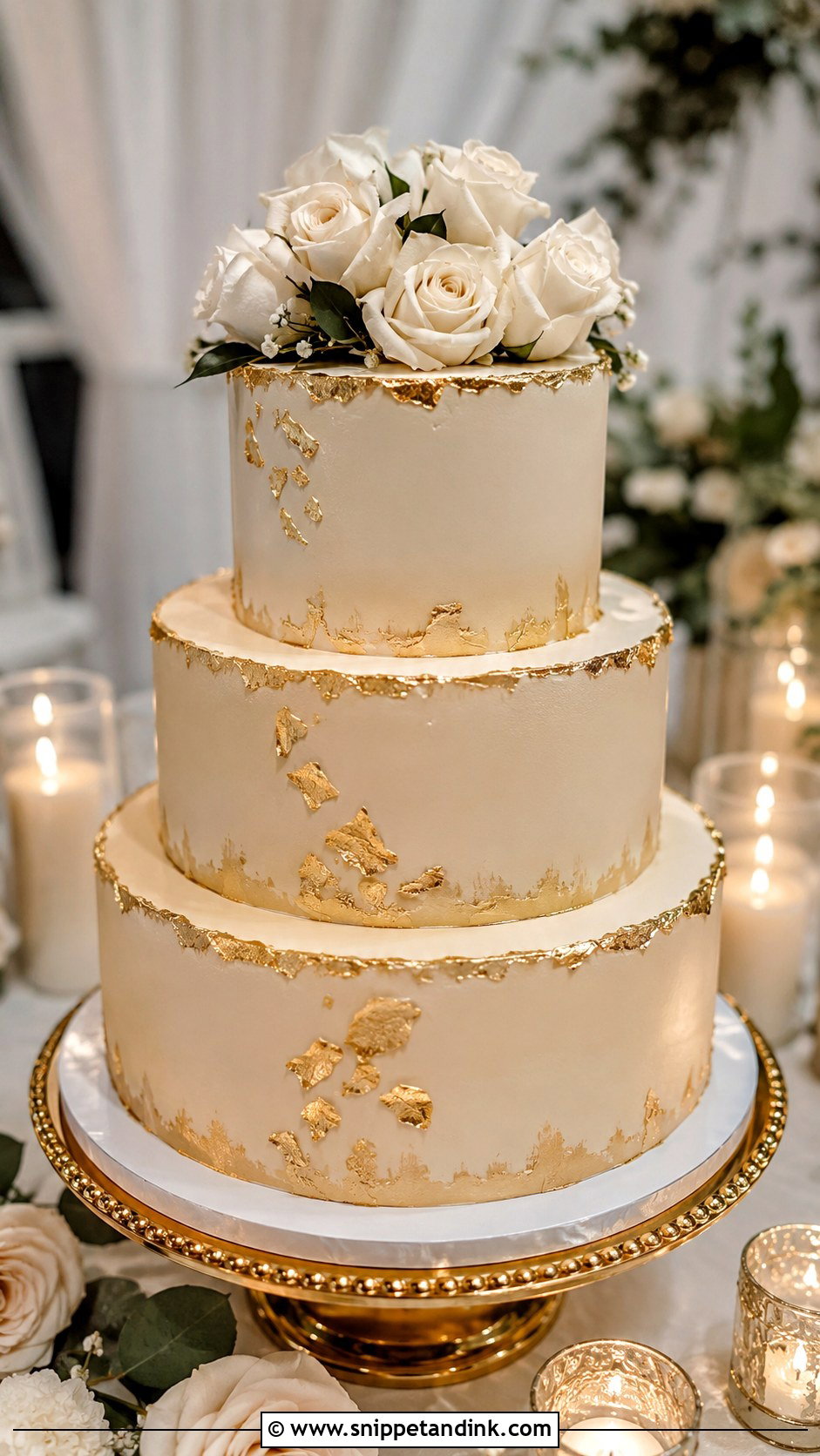 Gold Wedding Cake - Snippet and Ink - 25 Wedding Cake Gif