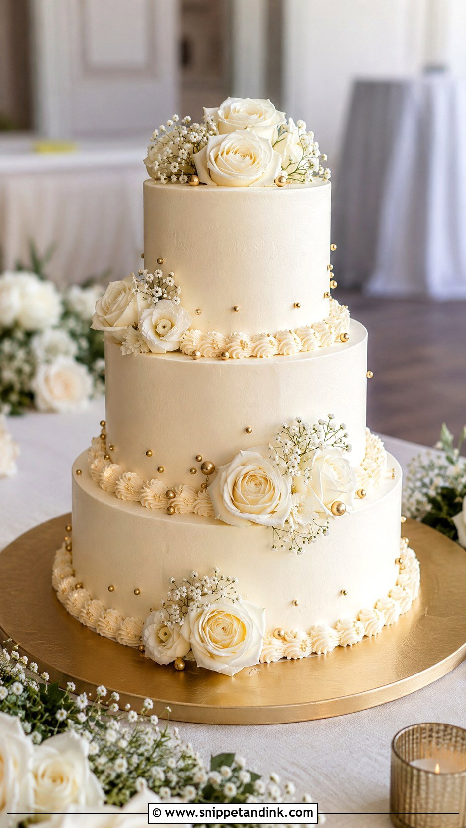 Gold Wedding Cake Plate - Snippet and Ink - 20 Wedding Cake Plate Ideas