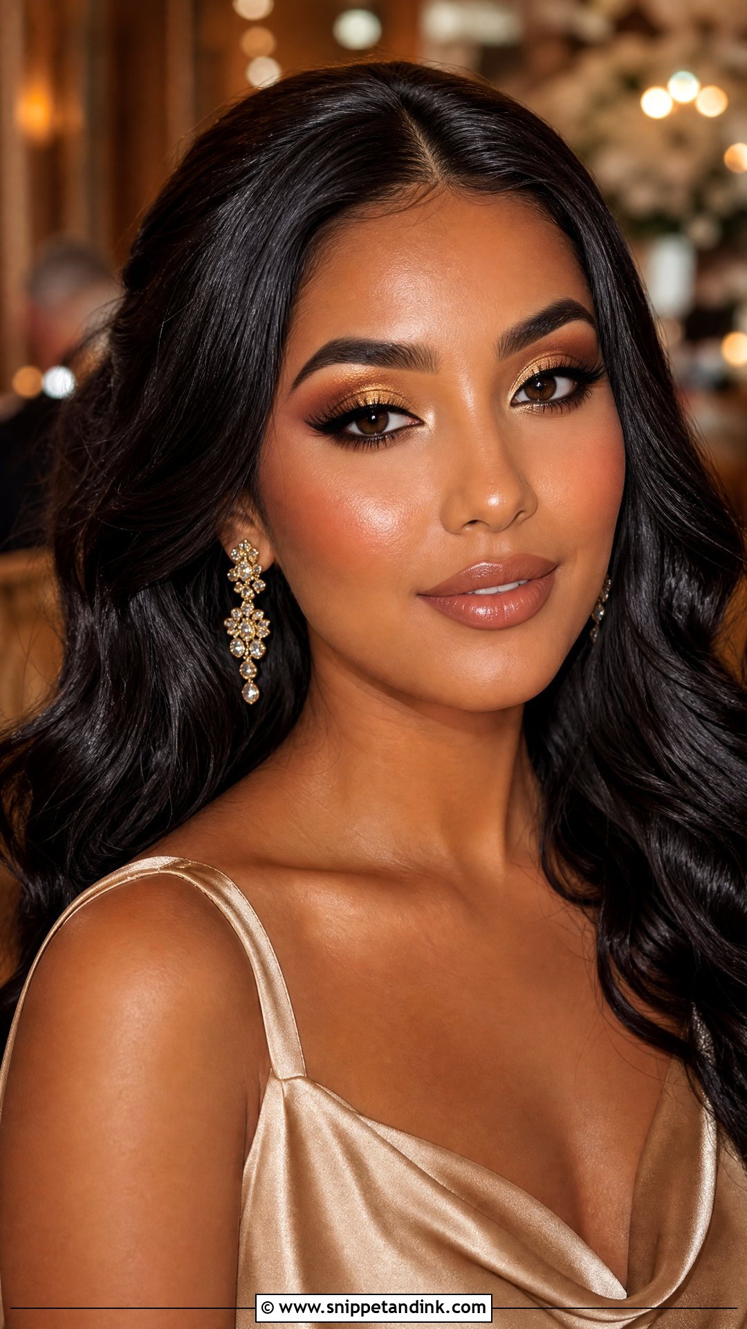 Gold Wedding Guest Eye Makeup - Snippet and Ink - 20 Eye Makeup for Wedding Guest Ideas
