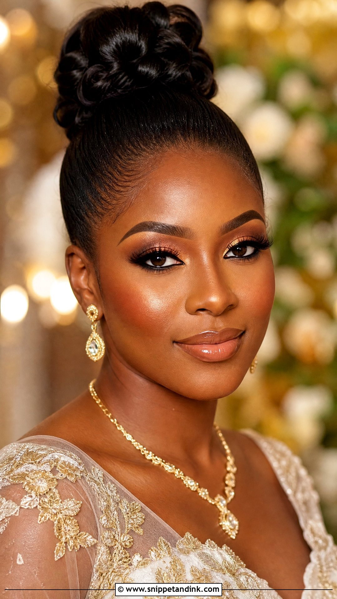 Gold Wedding Makeup - Snippet and Ink - 20 Wedding Make Ideas