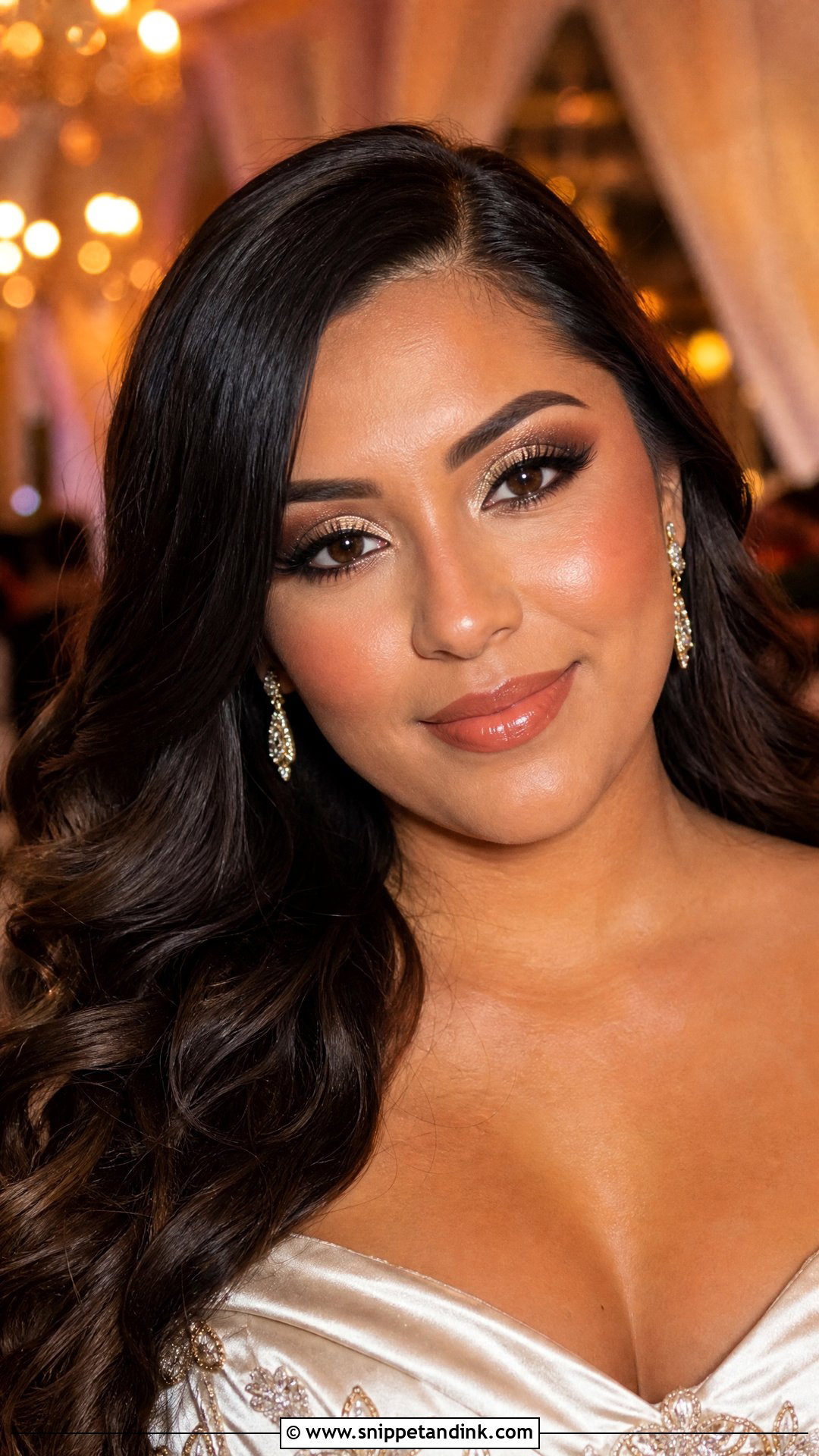 Gold Wedding Makeup - Snippet and Ink - 20 Wedding Makeup Aesthetic Ideas