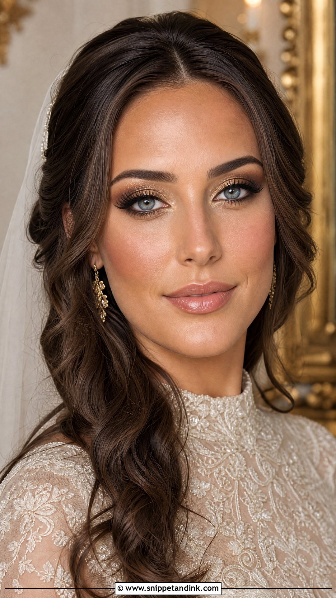 Gold Wedding Makeup For Blue Eyes - Snippet and Ink - 20 Wedding Eye Makeup for Blue Eyes